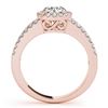 Image 2 : 1.26 CTW Certified VS/SI Diamond Solitaire Halo Ring 18K Rose Gold - REF-224X5T - 26432