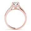 Image 2 : 1 CTW Certified VS/SI Diamond Solitaire Wedding Ring 18K Rose Gold - REF-189W3F - 27430