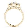 Image 5 : 2 CTW Certified VS/SI Diamond 3 Stone Solitaire Ring 18K Yellow Gold - REF-282N8Y - 28088