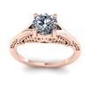 Image 4 : 1 CTW Solitaire Certified VS/SI Diamond Ring 14K Rose Gold - REF-278K4W - 38542