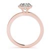Image 4 : 0.83 CTW Certified VS/SI Diamond 2Pc Wedding Set Solitaire Halo 14K Rose Gold - REF-124A4X - 30730