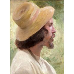 Mednyánszky László báró (Beckó, 1852 - Bécs, 1919) - Fiatal férfi napsütésben