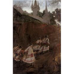 Makoldy József (Nagyszeben, 1890 - ?) - Kalotaszegi pásztorok, 1913