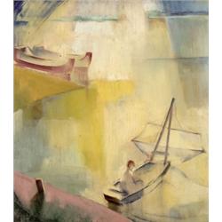 Magyar festo, 20. sz. eleje - Csónakon