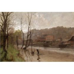 Mednyánszky László báró (Beckó, 1852 - Bécs, 1919) - Folyóparti táj