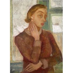 Schönberger Armand (Galgóc, 1885 - Budapest, 1974) - Hölgy ablak elott