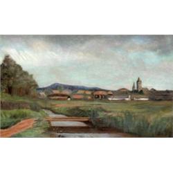 Mikola András (Nagypeleske, 1884 - Nagybánya, 1970) - Patakpart