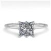 Image 1 : 1.0 CTW VS/SI Princess Diamond Solitaire Engagement Ring Size 7 18K White Gold - REF-287H4A - 35895