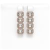 Image 1 : 5.92 CTW Emerald Cut Diamond Designer Earrings 18K Rose Gold - REF-1259A6X - 42846