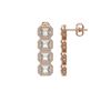 Image 2 : 5.92 CTW Emerald Cut Diamond Designer Earrings 18K Rose Gold - REF-1259A6X - 42846