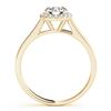 Image 2 : 1.11 CTW Certified VS/SI Diamond Solitaire Halo Ring 18K Yellow Gold - REF-319W2F - 26595