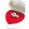 Image 2 : 1) STERLING SILVER GOLD PLATED EMERALD RING