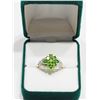 Image 2 : 22) STERLING SILVER NATURAL CHROME DIOPSIDE RING