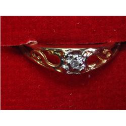 25) 10KT GOLD BABY RING WITH DIAMOND