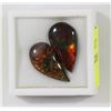 Image 1 : 35) SET OF 2 GENUINE CANADIAN AMMOLITE GEMSTONES