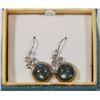 Image 1 : 38) STERLING SILVER LABRADORITE EARRINGS