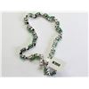 Image 1 : 40) STERLING SILVER EMERALD TENNIS BRACELET