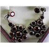 Image 1 : 43) SILVER GENUINE GARNET EARRINGS