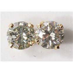 45) 14KT GOLD DIAMOND EARRINGS