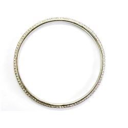 49) HIGH FASHION CRYSTAL BANGLE IN TWO ROWS