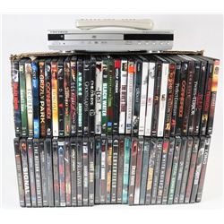 60 HORROR MOVIES WITH PROTON DVD PLAYER W/