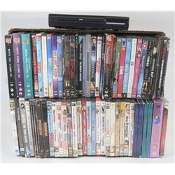 80+ ASSORTED DVD'S AND SYLVANIA DVD PLAYER
