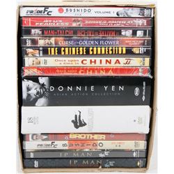 BOX W/ MARTIAL ARTS / ASIAN DVD MOVIES