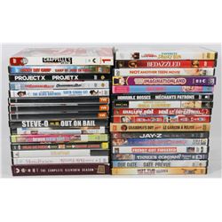 BOX WITH 30 COMEDY DVD MOVIES