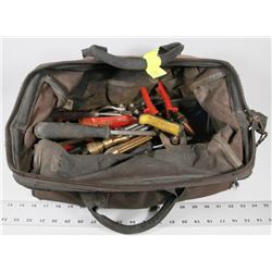 TOOL BAG FULL OF ASSORTED HAND TOOLS