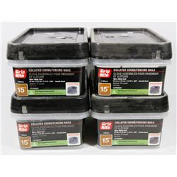 4 LARGE TUBS OF GRIP RITE COLLATED SIDING/FENCING