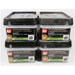 4 LARGE TUBS OF GRIP RITE COLLATED SIDING/FENCING