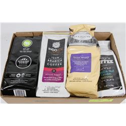 FLAT WITH ASSORTED COFFEES' APPROX 1LB EACH