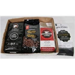 FLAT WITH ASSORTED COFFEES' APPROX 1LB EACH