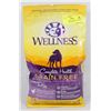 Image 1 : 2 BAGS OF WELLNESS GRAIN FREE DOG FOOD 4LBS EACH