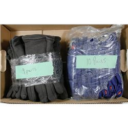 19 PAIRS OF COTTON GLOVES