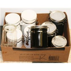 9 STORAGE CANISTERS