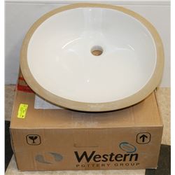 WESTERN POTTERY GROUP WHITE UNDERCOUNTER