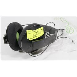 BLACK PADDED OVER EAR HEADPHONES