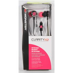 MONSTER HOT PINK CLARITY HIGH DEF IN EAR