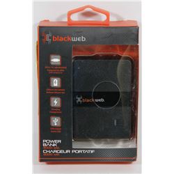BLACKWEB POWERBANK 3000MAH. CHARGER WITH 1FT