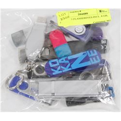 BAG W/15 FLASHDRIVES INCL. 8 GB, 16 GB &