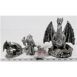 LOT OF DRAGON FIGURES INCL THE INFANT DRAGON