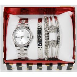 NEW WOMENS WATCH AND BRACELET SET