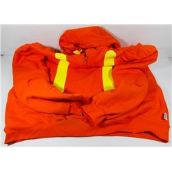 NEW AGO BRIGHT ORANGE SIZE 2XL REFLECTIVE HOODIE