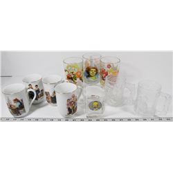 FLAT OF COLLECTORS GLASSWARE INCLUDING