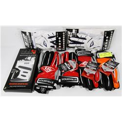 7 PAIRS OF ADULT SMALL PRO SPORTS GLOVES
