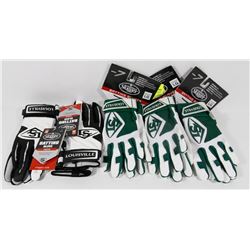 5 PAIRS OF YOUTH LARGE PRO SPORTS GLOVES