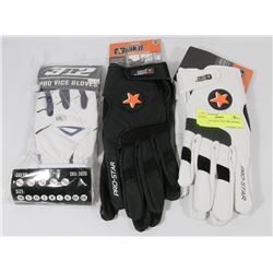 3 PAIRS OF ADULT XXL PRO SPORTS GLOVES