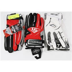 3 PAIRS OF ADULT 2XL PRO SPORTS GLOVES