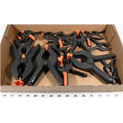 FLAT OF 15 CLAMPS - ALL SIZES,.